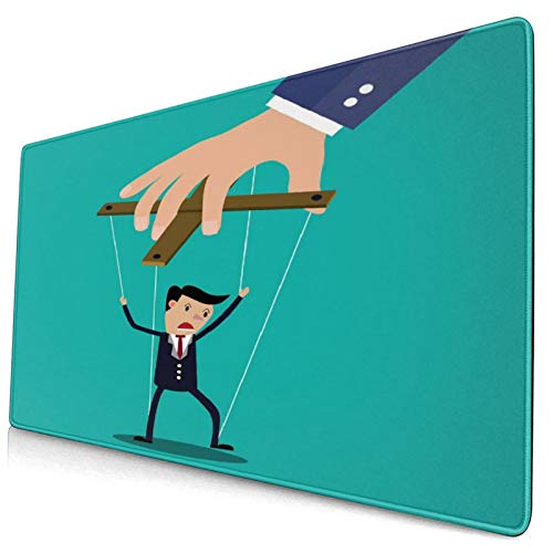 HUAYEXI Alfombrilla Gaming,Obedezca la marioneta del Hombre de Negocios en la Cuerda controlada por el títere del Empleado corporativo de la Mano,con Base de Goma Antideslizante,750×400×3mm HUAYEXI Alfombrilla Gaming,Obedezca la marioneta del Hombre de Negocios en la Cuerda controlada por el títere del Empleado corporativo de la Mano,con Base de Goma Antideslizante,750×400×3mm