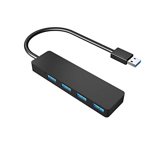 Hub USB 3.0, 4 Puertos USB Extra Delgado Ultraligero, Concentrador de Datos Adaptador USB Compatible con MacBook Air/Pro/Mini, iMac,MacPro,PS4,Xbox,Surface Pro,XPS,PC,Unidades Flash USB,Mobile HDD