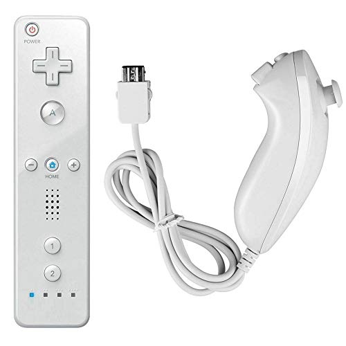 Huemny - Mando a distancia para juegos, inalámbrico integrado y controlador de monja blanca Huemny - Mando a distancia para juegos, inalámbrico integrado y controlador de monja blanca