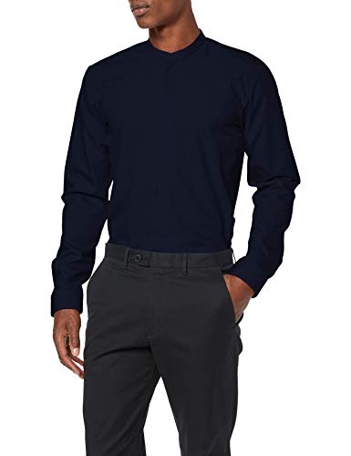HUGO Enrique Camisa, Azul (Navy 413), X-Small (Talla del Fabricante: 36) para Hombre