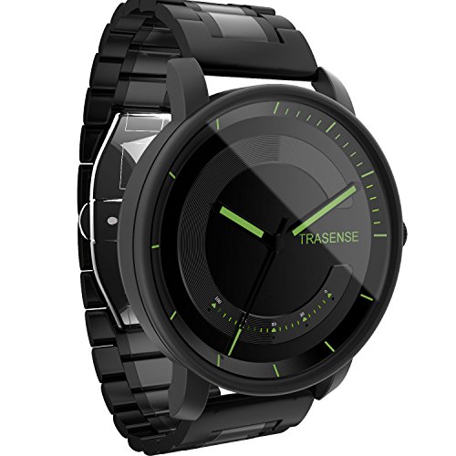 Hybrid Smartwatch, reloj de cuarzo con notificación recordatorio vibración y actividad Tracker correa de acero inoxidable, 0.75 pounds, color metalizado
