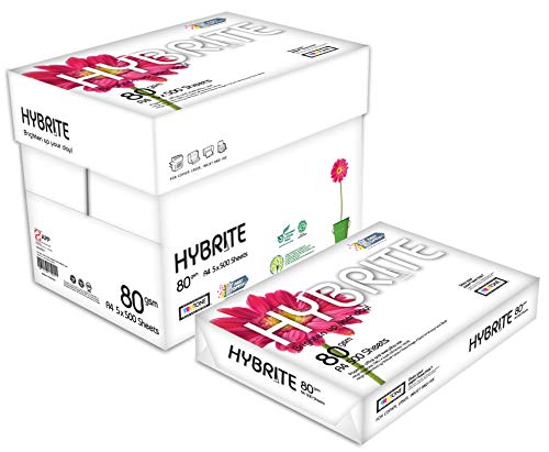 HYBRITE Papel Multiusos A4 Para Impresora Pack 2500 Folios 80gr HYBRITE Papel Multiusos A4 Para Impresora Pack 2500 Folios 80gr