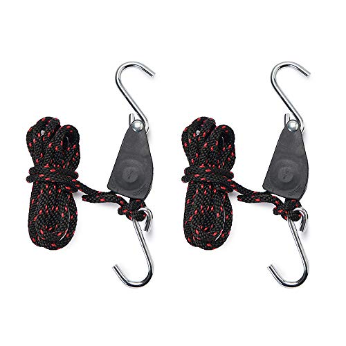 Hyindoor Rope Ratchet Con Ganchos Trinquete de Cuerda 1/4 inch para Cultivar Hidropónica Colgar Reflectores Filtros de carbón LED Lampe hasta 136 kg (2piezas) Hyindoor Rope Ratchet Con Ganchos Trinquete de Cuerda 1/4 inch para Cultivar Hidropónica Colgar Reflectores Filtros de carbón LED Lampe hasta 136 kg (2piezas)
