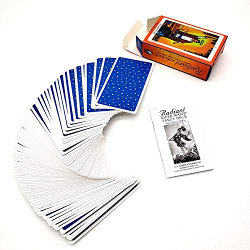 HYXXQQ Tarot Cartas Caballero De Colores Brillantes,78 Hojas Oráculos + Guía En Inglés + Mantel De Tarot,Apto para Aficionados Al Tarot
