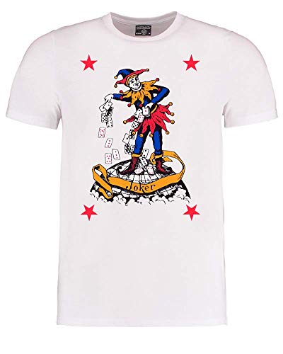 Ice-Tees Joker Card- Puente de Poker Pontón Juego de Baraja de Arte de Cartas - Camiseta juvenil Blanco blanco 9-11 Años Ice-Tees Joker Card- Puente de Poker Pontón Juego de Baraja de Arte de Cartas - Camiseta juvenil Blanco blanco 9-11 Años