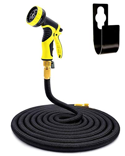 IDESION Manguera de Jardín Extensible Actualizado de 100 Pies con Boquilla de Pulverización de 9 Funciones, Gancho para Manguera de Riego y Bolsa de Almacenamiento (Negro, 30M) IDESION Manguera de Jardín Extensible Actualizado de 100 Pies con Boquilla de Pulverización de 9 Funciones, Gancho para Manguera de Riego y Bolsa de Almacenamiento (Negro, 30M)