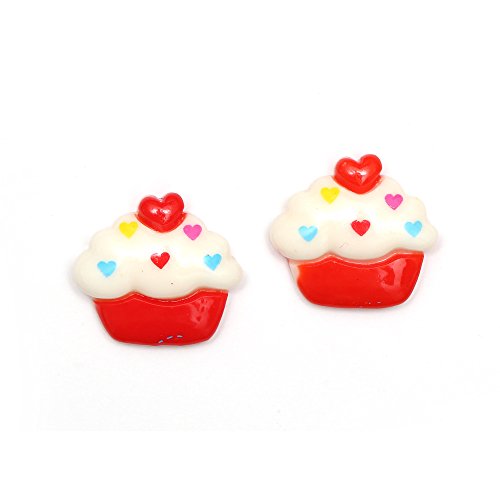 Idin clips para las orejas - rojo-blanco molletes (aproximadamente 20 x 18 mm) Idin clips para las orejas - rojo-blanco molletes (aproximadamente 20 x 18 mm)