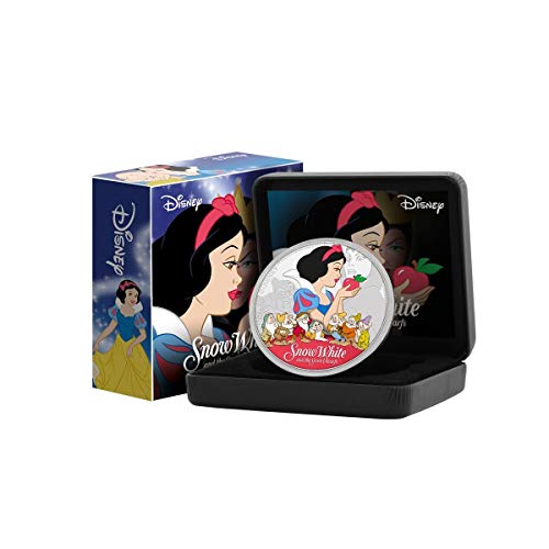 IMPACTO COLECCIONABLES Disney Blanca Nieves y los Siete Enanitos Edición Luxe - Moneda / Medalla bañada en Plata .999 - 65mm