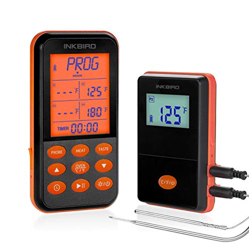 Inkbird IRF-4S Termómetros de Asado para Carne/Horno/Parrilla Inalámbrico e impermeable de agua 1500 Pies de Señal 1000 mAh Li-Batería Inkbird IRF-4S Termómetros de Asado para Carne/Horno/Parrilla Inalámbrico e impermeable de agua 1500 Pies de Señal 1000 mAh Li-Batería