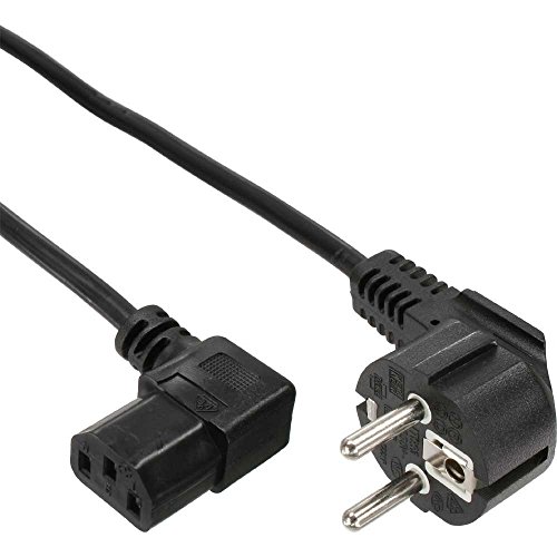 InLine - Cable de Red acodado (C13, conexión en frío, 3 m), Color Negro