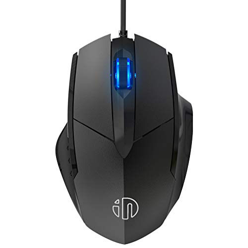 Inphic Ratón USB Clic silencioso con Cable, Seguimiento óptico, 1200DPI, Mouse de Oficina de 3 Botones para computadora portátil, computadora Inphic Ratón USB Clic silencioso con Cable, Seguimiento óptico, 1200DPI, Mouse de Oficina de 3 Botones para computadora portátil, computadora