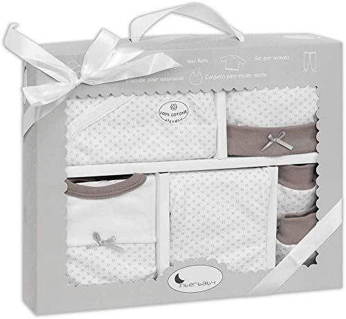 INTERBABY-Set Primera Puesta 5 Piezas Beige INTERBABY-Set Primera Puesta 5 Piezas Beige