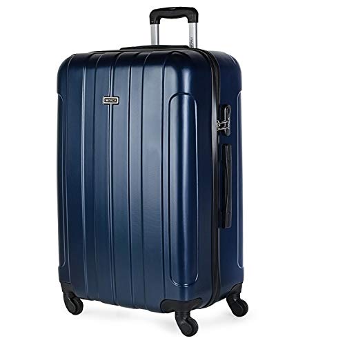 ITACA - Maleta de Viaje Grande XL rígida 4 Ruedas Trolley 73 cm de abs Lisa. cómoda y Ligera. Calidad diseño Gran Capacidad. Estilo y Marca. 771170, Color Marino