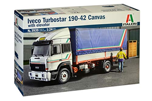 Italeri Modelo de plástico para Montar, camión Iveco Turbostar 190-42 Canvas with Elevator, Modelo Kit, Escala 1:24