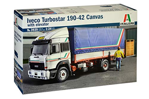 Italeri Modelo de plástico para Montar, camión Iveco Turbostar 190-42 Canvas with Elevator, Modelo Kit, Escala 1:24 Italeri Modelo de plástico para Montar, camión Iveco Turbostar 190-42 Canvas with Elevator, Modelo Kit, Escala 1:24