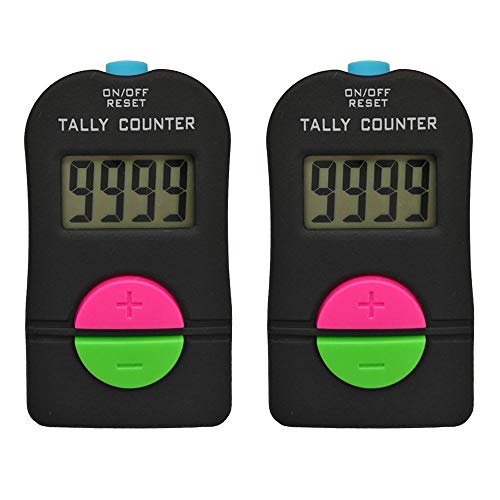 IWILCS Contador de Mano Digital, Contador Digital Deportivo de Golf de 2 Piezas, Clicker Manual de sustracción electrónica, Contador Deportivo Digital de Golf pequeño, con cordón, 0-9999 IWILCS Contador de Mano Digital, Contador Digital Deportivo de Golf de 2 Piezas, Clicker Manual de sustracción electrónica, Contador Deportivo Digital de Golf pequeño, con cordón, 0-9999
