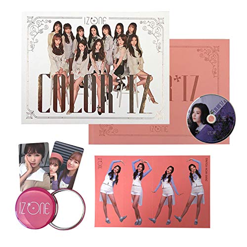 IZONE 1st Mini Album - COLOR*IZ [ ROZE ver. ] CD + Photobook + Folding Photo Cover + Photocards + Folding Mini Photobook + FREE GIFT / K-pop Sealed