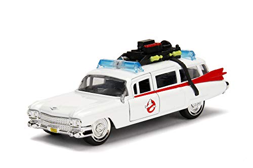 Jada- Cazafantasmas Coche ECTO-1 Metal 1:32 coleccionismo, Color blanco (253232000)