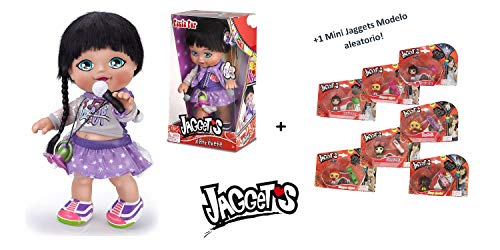 Jaggets - Muñeca Paula Pop 14"/35cm en Caja (Famosa 700013785) + 1 Mini Luminosa Jaggets aleatoria 1'5"/4cm en Blister (Famosa 70014074)