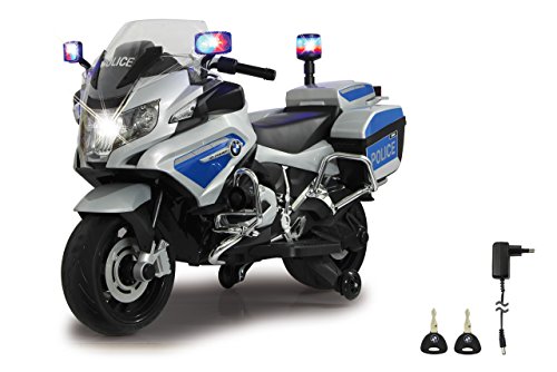 Jamara 460335 - Ride-on Motocicleta BMW R1200 RT-Police 12V – Sirena, Motor potente