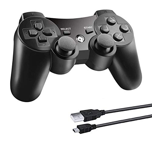 JAMSWALL Mando Inalámbrico PS3, Controlador inalámbrico Para PS3 Bluetooth Recargable Controller Six-Axis Mando Gamepad Joystick para Playstation 3 JAMSWALL Mando Inalámbrico PS3, Controlador inalámbrico Para PS3 Bluetooth Recargable Controller Six-Axis Mando Gamepad Joystick para Playstation 3