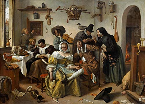 Jan Steen The Topsy Turvy World JPEG Wooden Jigsaw Puzzles 500 Piece Toy Adult DIY Challenge Décor