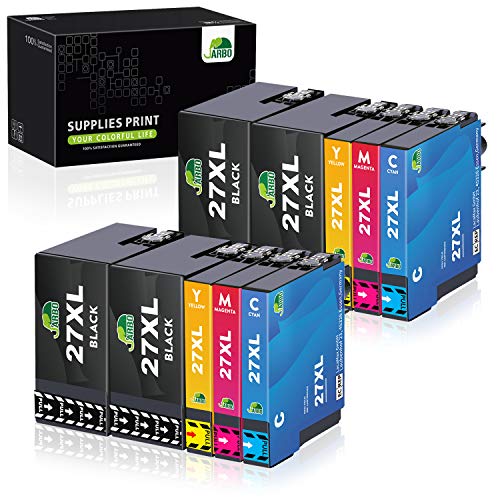 JARBO Compatible Epson 27XL Cartuchos de tinta Gran Capacidad para Epson WorkForce WF 3640 7610 3620 7620 7110 (4 Negro, 2 Cian, 2 Magenta, 2 Amarillo)