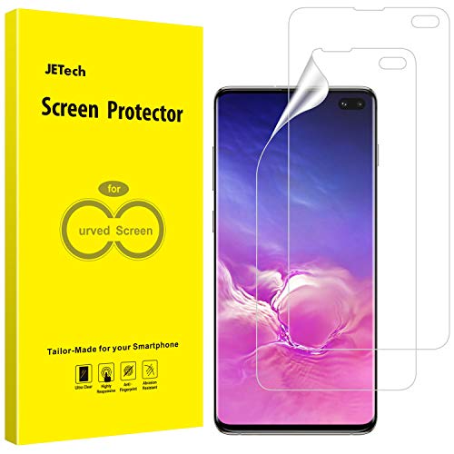 JETech Protector Pantalla Compatible Galaxy S10 Plus S10+, Ultra HD Película de TPU, Compatible con Funda, 2 Unidades