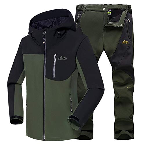 JIANYE Chaqueta Softshell Hombre Pantalon Softshell Conjunto Outdoor Transpirables Chaqueta Montaña Pantalones Montaña Ejército Verde+Ejército Verde S JIANYE Chaqueta Softshell Hombre Pantalon Softshell Conjunto Outdoor Transpirables Chaqueta Montaña Pantalones Montaña Ejército Verde+Ejército Verde S