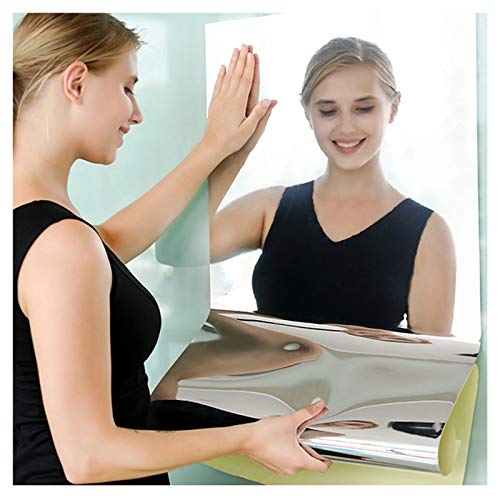 Jiechang Hojas de espejo autoadhesivas, pegatinas de pared de espejo flexibles, suaves no cristal, para decoración del hogar