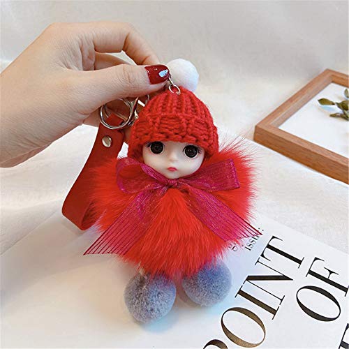 jieGorge Decoración y Colgantes, Bonitas Pieles Pompom Baby Dolls Llaveros Llaveros Bolsa Colgante con Encanto, para el día de San Valentín (K) jieGorge Decoración y Colgantes, Bonitas Pieles Pompom Baby Dolls Llaveros Llaveros Bolsa Colgante con Encanto, para el día de San Valentín (K)