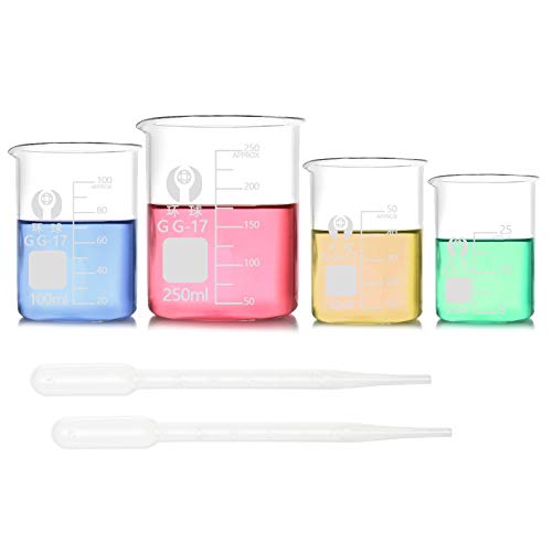 JJYHEHOT Vaso Medidor Transparente，juego De Tazas Medidoras De Vidrio Conveniente Para Hornear En La Cocina O Para Medir En Laboratorio