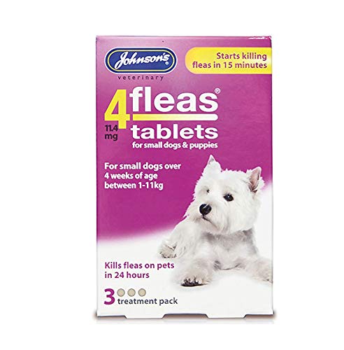 Johnsons Vet 4fleas Tablets for Puppies & Small Dogs 3 Treatment Pack - D091 Johnsons Vet 4fleas Tablets for Puppies & Small Dogs 3 Treatment Pack - D091