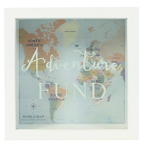 Jones Home and Gift Adventures Fund. Alcancía con Forma de Marco, Color Blanco Jones Home and Gift Adventures Fund. Alcancía con Forma de Marco, Color Blanco