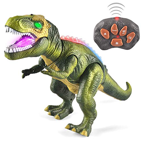 JOYIN Dinosaurio de Control Remoto Electric Mando a Distancia T-Rex Dinosaurio con luz y Rugido Realista Juguetes Niños 3 4 5 años JOYIN Dinosaurio de Control Remoto Electric Mando a Distancia T-Rex Dinosaurio con luz y Rugido Realista Juguetes Niños 3 4 5 años