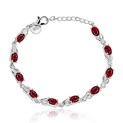 joyliveCY-Moda 925 de plata de ley retro cadena de joyer¨ªa pulsera de cristal de mujeres joyliveCY-Moda 925 de plata de ley retro cadena de joyer¨ªa pulsera de cristal de mujeres