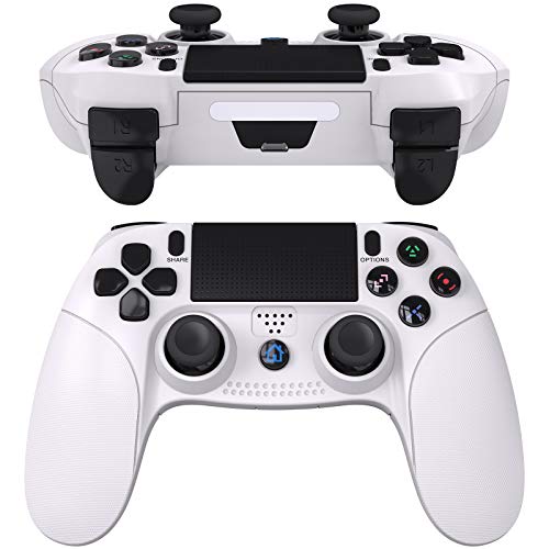 JOYSKY Mando Inalámbrico para Playstation 4,Controlador De Juegos Inalámbrico con Control De Vibración Dual del Motor De Doble Palanca para PS4 (Blanco) JOYSKY Mando Inalámbrico para Playstation 4,Controlador De Juegos Inalámbrico con Control De Vibración Dual del Motor De Doble Palanca para PS4 (Blanco)