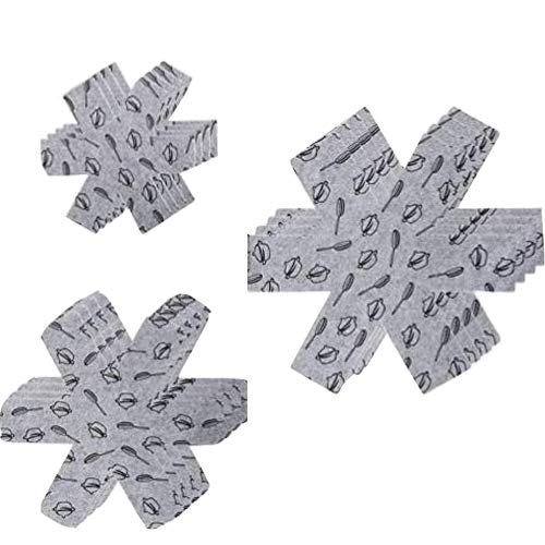 Juego de 15 protectores de Protectores para sartén y ollas, separadores de ollas y sartenes para evitar arañazos en sartenes antiadherentes, ollas, gres Juego de 15 protectores de Protectores para sartén y ollas, separadores de ollas y sartenes para evitar arañazos en sartenes antiadherentes, ollas, gres