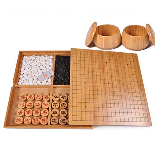 Juego de ajedrez Juego de ajedrez con Tablero de bambú Reversible, Cuencos y Piedras de baquelita | 2 Jugadores -Strat Portable Adultos niños Juegos Trave Juego de ajedrez Juego de ajedrez con Tablero de bambú Reversible, Cuencos y Piedras de baquelita | 2 Jugadores -Strat Portable Adultos niños Juegos Trave