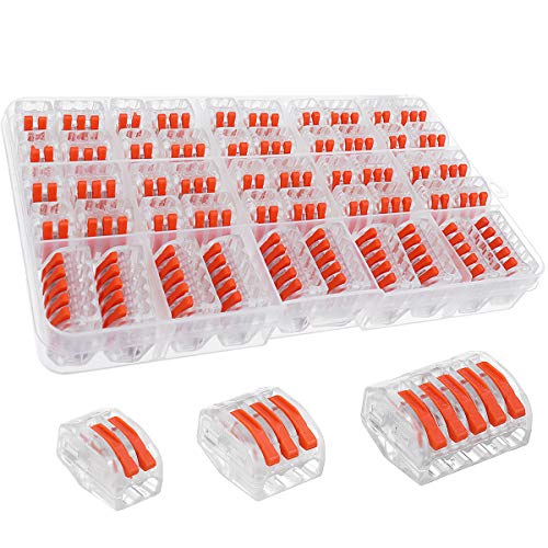 Juego de conectores de calidad, 50 PCS 3 modelos diferentes, 20 hilos de 2 piezas (PCT-212); 3 hilos de 20 piezas (PCT-2132); 10 cables de 10 piezas (PCT-215), aplicación segura y rápida