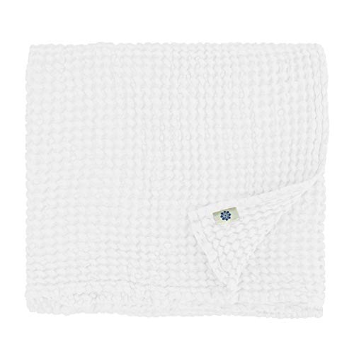Juego de toallas Alva extrasuaves, en color blanco puro, 52% de algodón y 48% de lino, Blanco, 110 x 150cm (44'' x 60'')
