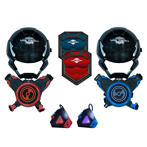 JUGUETRÓNICA- Juego Laser Warriors, Color Rojo/Azul (JUG0329)