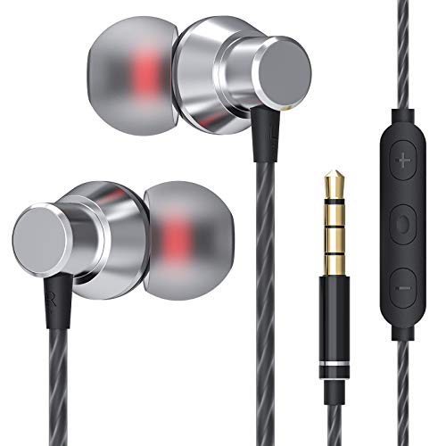 JUKSTG Auriculares In Ear, Cascos con Cable con Micrófono de Alta Sensibilidad, Control de Volumen y Sonido Puro, Compatibles con la Mayoría de los Dispositivos con Conector para Auriculares de 3,5 mm JUKSTG Auriculares In Ear, Cascos con Cable con Micrófono de Alta Sensibilidad, Control de Volumen y Sonido Puro, Compatibles con la Mayoría de los Dispositivos con Conector para Auriculares de 3,5 mm