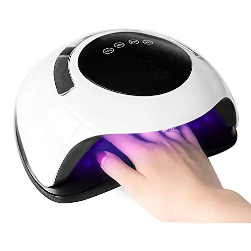 JYL Lámpara de uñas con luz Ultravioleta, secador de uñas portátil de 120 vatios con 36 Luces Dobles y 4 configuraciones de Tiempo para Gel de Esmalte de uñas, manicura o pedicura