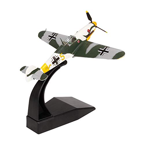 Jzx-n - Maqueta de avión (escala 1:72, BF 109, combatiente, ataque de metal, diseño de la Segunda Guerra Mundial de 1942, avión militar, DEC (regalo de juguete)