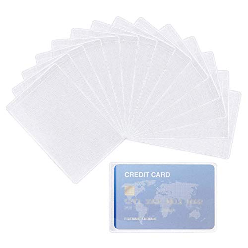 JZZJ 100 Piezas de Funda de Tarjeta de Crédito ID de Plástico Funda de Tarjeta de Oficina Vertical Protector de ID Helado JZZJ 100 Piezas de Funda de Tarjeta de Crédito ID de Plástico Funda de Tarjeta de Oficina Vertical Protector de ID Helado