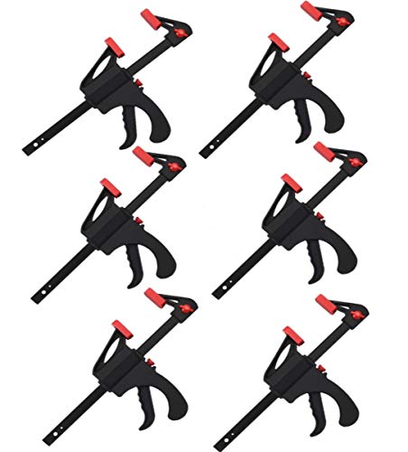 KAHEIGN 6 Piezas Sargentos de Barra Abrazadera de Rápido Agarre Pinza Herramienta de Carpintero KAHEIGN 6 Piezas Sargentos de Barra Abrazadera de Rápido Agarre Pinza Herramienta de Carpintero