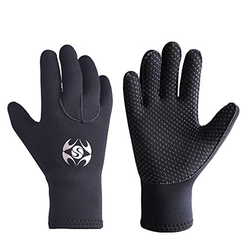KAIGE Guantes de neopreno de 3 mm, guantes térmicos, antideslizantes, para surf, kayak, buceo, deportes acuáticos, hombres y mujeres, medium