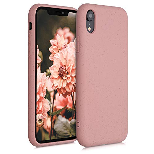 kalibri Funda Compatible con Apple iPhone XR Carcasa Hecha de TPU y Trigo Natural ecológico - Rosa Viejo