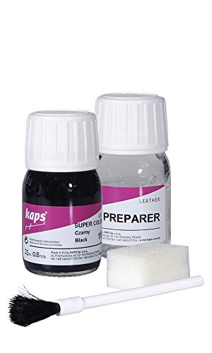Kaps Tinte con Imprimación para Zapatos y Bolsos Textiles Y de Cuero Natural Y Sintético, Super Color And Preparer, 70 Colores (101 - blanco) Kaps Tinte con Imprimación para Zapatos y Bolsos Textiles Y de Cuero Natural Y Sintético, Super Color And Preparer, 70 Colores (101 - blanco)